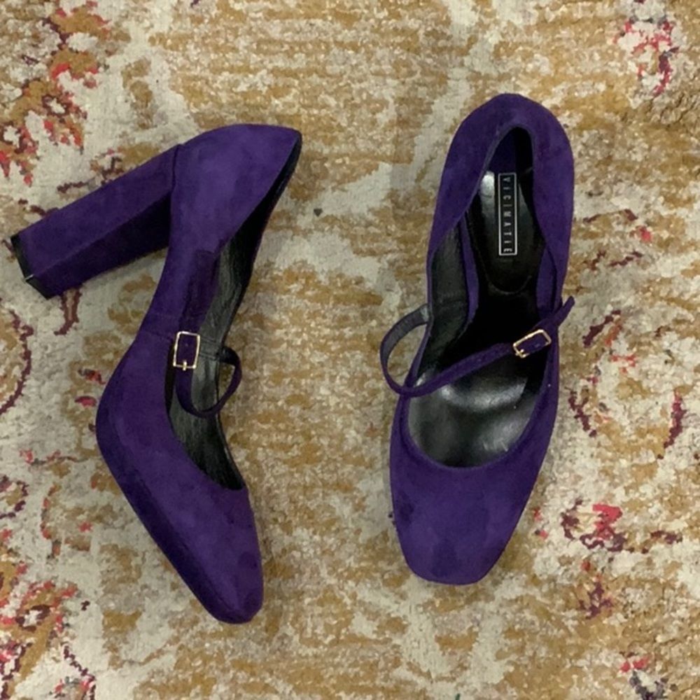 Vic Matie purple suede Mary Janes
